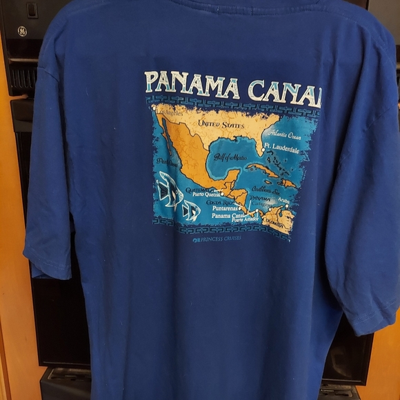 Princess Cruise Panama canal blue tee shirt Xxl - Picture 3 of 6